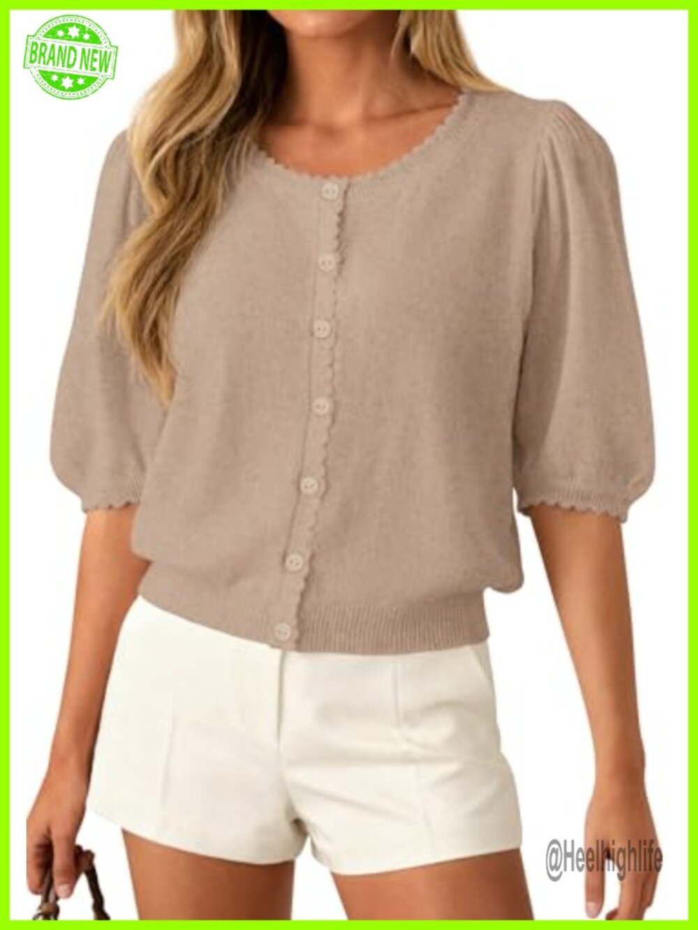 Women Short Sleeve Lightweight Knit Cardigan